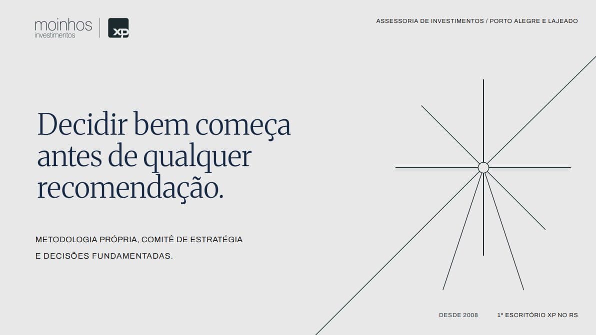 Capa da apresentação institucional da Moinhos Investimentos, depois